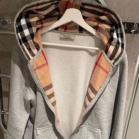 burberry hoodie grå|authentic Burberry hoodie.